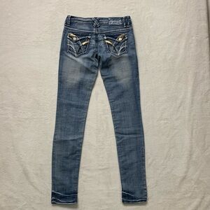 Hydraulic Vikki Denim Leggings Distressed Jeans bling size 5/6